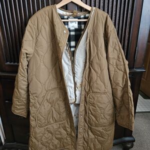 Woolrich X Target Tan Lined Coat With Removable Fleece Vest Size S New